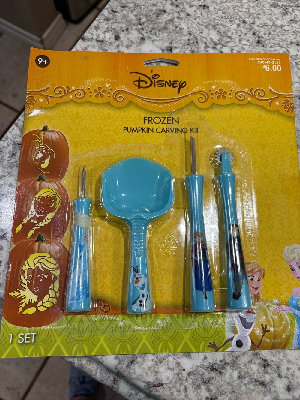Disney Frozen Light Blue Pumpkin Carving Tool Set